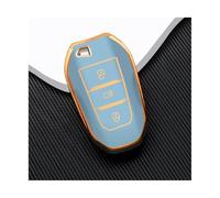 NANGAEBPPW pour Citroen C1 C2 C4 C6 C3-XR pour Picasso pour Grand DS3 DS5 Coque Étui De Clé Voiture en TPU Accessoire Porte-clés(Golden Gray,B)