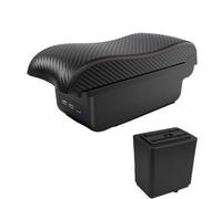 NANGAEBPPW Pour Citroën Pour Berlingo Accoudoir De Voiture Boîte De Rangement Accessoires Auto Interface De Chargement USB(B1 Noir rouge 3USB)