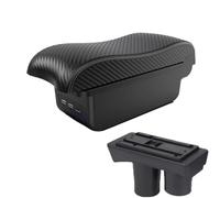 NANGAEBPPW Pour Citroen Pour C-Élysée Boîte D'accoudoir Boîte De Rangement Intérieur Fournitures Auto Modifiées Avec Détails USB(B3 Noir blanc 3USB)