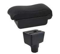 NANGAEBPPW Pour F&ord Pour Ecosport 2018 2019 2020 2021 Boîte À Accoudoir Cuir Accoudoir Console Centrale Rangement Interface USB(Ligne noire C2)