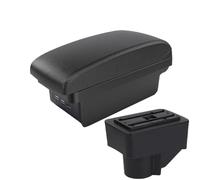 NANGAEBPPW Pour F&ord Pour Fiesta Boîte À Accoudoir Pour F&ord Pour Fiesta 3 Accoudoir Auto 2011 2012 2013 2014-2018 Boîte De Rangement Auto(B2 ligne noire 3USB)
