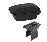 NANGAEBPPW Pour F&ord Pour Fiesta Boîte À Accoudoir Pour F&ord Pour Fiesta Mk5 Boîte À Accoudoir Pour Voiture Boîte De Rangement Centrale(B2 ligne noire 3USB)