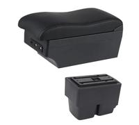 NANGAEBPPW Pour F&ord Pour Fiesta Boîtier D'accoudoir Auto Pour F&ord Pour Fiesta MK7 2009 2010 2011 2012 2013-2017 Boîtier D'accoudoir Central(Ligne noire E2)