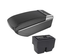 NANGAEBPPW Pour F&ord Pour Fiesta Pour Fiesta MK7 Accoudoir Voiture 2009-2017 Boîte De Rangement Accessoires Intérieurs(Ligne noire B2 SANS USB)