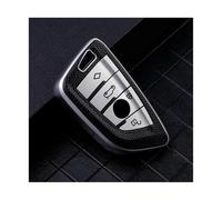 NANGAEBPPW pour F20 F30 G20 F31 F34 F10 G30 F11 X3 F25 X4 I3 M3 M4 1 3 5 Series Coque De Clé Voiture en Cuir TPU Accessoires(Argent)