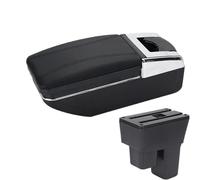 NANGAEBPPW Pour Fit Pour Jazz 2 2008 2009 2010 2011 2012 2013 Boîte De Bras De Voiture Boîte De Rangement De Bras Accessoires De Voiture(Ligne noire A2 Pas d'USB)