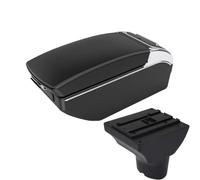 NANGAEBPPW Pour Hyundai I20 Accoudoir Voiture Boîte De Rangement Cuir Surface Courbée(Ligne noire 7USB)
