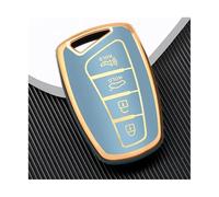NANGAEBPPW pour Hyundai pour Santa Fe pour Sport pour Equus pour Centennial pour Genesis G80 pour Grandeur pour Azera Coque Clé Voiture en TPU(Golden Gray)
