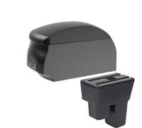 NANGAEBPPW Pour Jazz Armrest Pour Fit Pour Jazz 2 Console Centrale Bras 2008 2009 2010 2011 2012 2013 Boîte De Rangement Bras Accessoire Auto(A2 Black single)