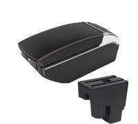 NANGAEBPPW Pour Jazz Boîtier D'accoudoir Pour Fit Pour Jazz 1 2003 2004-2007 Accoudoir Auto Boîte De Rangement Bras Accessoires Auto(Black red 7 USB)