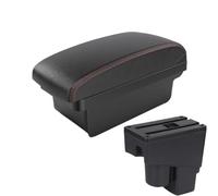 NANGAEBPPW Pour Jazz I 2005 2006 2007 2008 Boîte D'Accoudoir Centrale Accessoires Intérieurs Avec USB(A1 Noir rouge SANS USB)