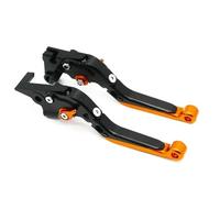 NANGAEBPPW Pour Kawasaki ER-6F ER6F 2009-2016 Accessoires Moto Leviers De Frein Et D'embrayage Réglables Pliables Extensibles(Noir orange)