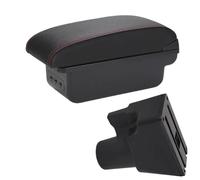NANGAEBPPW Pour Kia Pour Picanto Boîte D'accoudoir Central Pour Kia Pour Picanto Pour 3X-Line Boîte Accoudoir Accessoires Intérieurs Retrofit(B1 Noir rouge 3USB)