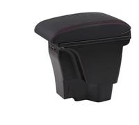NANGAEBPPW Pour Kia Pour Rio 3 K2 Boîtier D'accoudoir Interface De Chargement USB Surélévation Centrale Boîte De Rangement Porte-gobelet Cendrier(Black red line)
