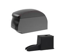 NANGAEBPPW Pour Lada Pour Granta Boîte D'Accoudoir Pour Lada Pour Alina Accoudoir Voiture Boîte De Rangement Accessoires Détails Intérieurs(A1 Black Red single)