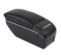 NANGAEBPPW Pour Morris Pour Garages MG ZS Boîte D'accoudoir Accoudoir Central De Console De Stockage Avec Porte-gobelet USB(Fiber black line)