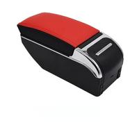 NANGAEBPPW Pour Morris Pour Garages MG ZS Boîte D'accoudoir Accoudoir Central De Console De Stockage Avec Porte-gobelet USB(B-Black red panel)