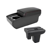 NANGAEBPPW Pour Morris Pour Garages MG3 Boîte D'accoudoir Console Centrale Boîte De Rangement Centrale Avec Porte-gobelet USB(A1 Noir rouge SANS USB)