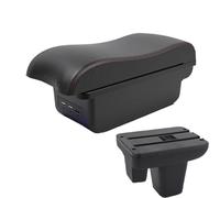 NANGAEBPPW Pour Morris Pour Garages MG3 Boîte D'accoudoir Console Centrale Centrale Contenu Du Magasin Boîte De Rangement Avec Porte-gobelet USB(B1 Noir rouge 3USB)