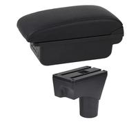 NANGAEBPPW Pour N&issan Pour March Pour Micra K13 MK4 IV 2010-2023 Pour Sunny Boîte De Rangement D'accoudoir Centrale De Console(C1 Ligne noire)