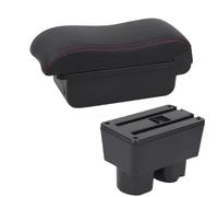 NANGAEBPPW Pour N&issan Pour Tiida C11 Accoudoir Pour Sylphy Pour Tiida Pour Latio Boîte D'accoudoir Auto Boîte D'accoudoir Centrale Intérieure(C1 Noir rouge PAS d'USB)