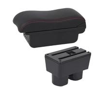 NANGAEBPPW Pour N&issan Pour Tiida C11 Accoudoir Pour Sylphy Pour Tiida Pour Latio Boîte D'accoudoir Auto Boîte D'accoudoir Centrale Intérieure(B1 Noir rouge 3USB)