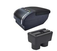 NANGAEBPPW Pour N&issan Pour Tiida C11 Boîte D'accoudoir Pour Tiida Pour Latio Pour Sylphy Boîte D'accoudoir Auto Boîte D'accoudoir Centrale Intérieure(E black line 9USB)