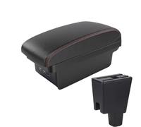 NANGAEBPPW Pour Perodua Pour Axia Boîte D'accoudoir Pour Perodua Pour Axia Console Centrale De Voiture Avec Rangement(B1 Noir rouge 3USB)