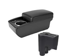 NANGAEBPPW Pour Perodua Pour Myvi 2014-2016 Boîtier D'accoudoir Auto Double Couche Boîte De Rangement Centrale Avec Porte-gobelet USB(B2 Ligne noire 6USB)