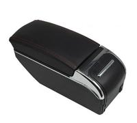 NANGAEBPPW Pour Peugeot 206 207 Boîte D'accoudoir Accoudoir Console Centrale Accessoires De Rangement Auto Pièces De Rétrofit Intérieur Interface USB(B-Black red line)