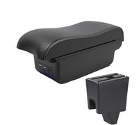 NANGAEBPPW Pour Proton Pour Saga Boîte De Rangement D'Accoudoir Accoudoir En Cuir Accessoires Console Centrale USB Styling Auto(B3 Noir blanc 3USB)