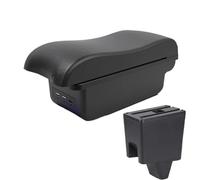 NANGAEBPPW Pour Proton Pour Saga Boîte De Rangement D'Accoudoir Accoudoir En Cuir Accessoires Console Centrale USB Styling Auto(B2 ligne noire 3USB)