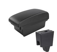 NANGAEBPPW Pour Proton Pour Saga Boîte De Rangement D'accoudoir Cuir Accoudoir Style Auto USB Console Centrale Accessoires(Ligne noire A2 Pas d'USB)
