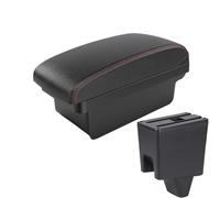 NANGAEBPPW Pour Proton Pour Saga Boîte De Rangement D'accoudoir Cuir Accoudoir Style Auto USB Console Centrale Accessoires(A1 Noir rouge SANS USB)