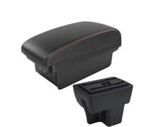 NANGAEBPPW Pour Proton Pour Wira Boîte À Accoudoir Avec USB Boîte De Rangement De Console Centrale(B1 Noir rouge 3USB)