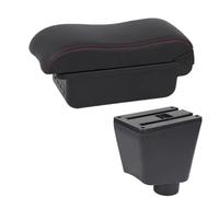 NANGAEBPPW Pour R&enault Pour Clio 4 Pour Clio 3 III IV Boîte À Accoudoir Auto Accessoires Auto Porte-boîte De Rangement Cendrier Surface Courbée(B1 Noir rouge 3USB)