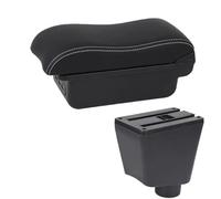 NANGAEBPPW Pour R&enault Pour Clio 4 Pour Clio 3 III IV Boîte À Accoudoir Auto Accessoires Auto Porte-boîte De Rangement Cendrier Surface Courbée(B3 Noir blanc 3USB)