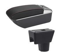 NANGAEBPPW Pour R&enault Pour Duster Boîte D'accoudoir De Voiture Pour Oroc 2012-2018 Boîte D'accoudoir De Voiture Boîte De Rangement Pièces(D1 Noir rouge Pas d'USB)
