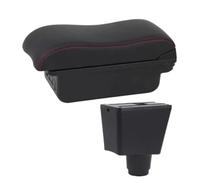 NANGAEBPPW Pour R&enault Pour Logan 2 Accoudoir Pour R&enault Pour Sandero 2 Boîte D'accoudoir De Voiture Pièces Boîte De Rangement Central(B1 Noir rouge 3USB)