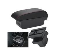 NANGAEBPPW Pour S&koda Pour Octavia Boîte À Accoudoir Pour S&koda Pour Yeti Mk2 A5 Boîte De Rangement Accoudoir Voiture(B1 Noir rouge 3USB)