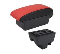 NANGAEBPPW Pour Seat Pour Toledo Boîte D'accoudoir Pour Toledo Boîte D'accoudoir Auto Boîte De Rangement Centrale Retrofit Intérieur Avec USB(A5 Rouge noir Sans USB)