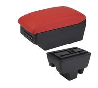 NANGAEBPPW Pour Seat Pour Toledo Boîte D'accoudoir Pour Toledo Boîte D'accoudoir Auto Boîte De Rangement Centrale Retrofit Intérieur Avec USB(C4 red 7USB)