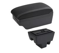 NANGAEBPPW Pour Seat Pour Toledo Boîte D'accoudoir Pour Toledo Boîte D'accoudoir Auto Boîte De Rangement Centrale Retrofit Intérieur Avec USB(C3 ligne blanche 7USB)