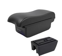 NANGAEBPPW Pour Suzuki Pour Ertiga Boîte D'accoudoir Auto Modification Interne Boîte De Rangement Avec Porte-gobelet Boîte D'Accoudoir Centrale(B2 ligne noire 3USB)