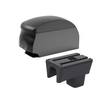 NANGAEBPPW Pour Suzuki Pour Swift 2005-2023 Accoudoir Auto Boîte D'accoudoir Centrale Boîte De Rangement Pièces Modification Avec Porte-gobelet USB(B2 Black double)