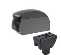 NANGAEBPPW Pour Toyota Pour Agya Pour Wigo Boîte De Repose-bras Pièces De Retrofit Console Centrale Avec Interface USB Porte-gobelet(A1 Black Red single)