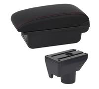 NANGAEBPPW Pour Toyota Pour Yaris Pour Vitz Boîte De Repose-bras Pour Voiture Boîte De Rangement De Console Centrale(Ligne Rouge C1)