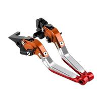 NANGAEBPPW Pour Yamaha YZF R6 YZF-R6 2005-2016 Kit Leviers D'embrayage Et De Frein Réglables Repliables - Pièces Détachées Moto(Orange silver)