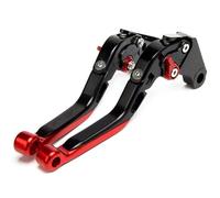NANGAEBPPW Pour Yamaha YZF R6 YZF-R6 2005-2016 Kit Leviers D'embrayage Et De Frein Réglables Repliables - Pièces Détachées Moto(Noir rouge)