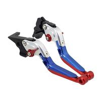 NANGAEBPPW Pour Yamaha YZF R6 YZF-R6 2005-2016 Kit Leviers D'embrayage Et De Frein Réglables Repliables - Pièces Détachées Moto(Blue red)